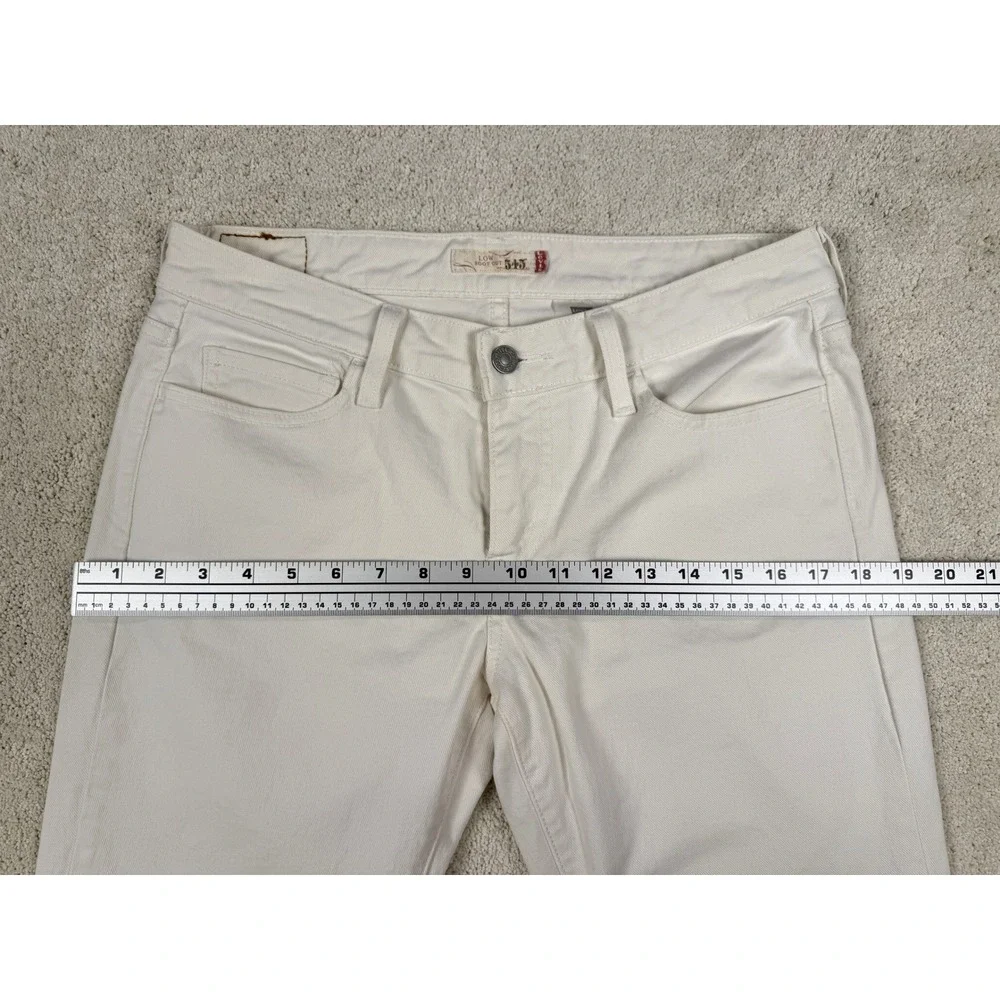 LEVI'S Women's 545 Low Rise Boot Cut White Denim Jeans Sz 8M (30x28) #1439